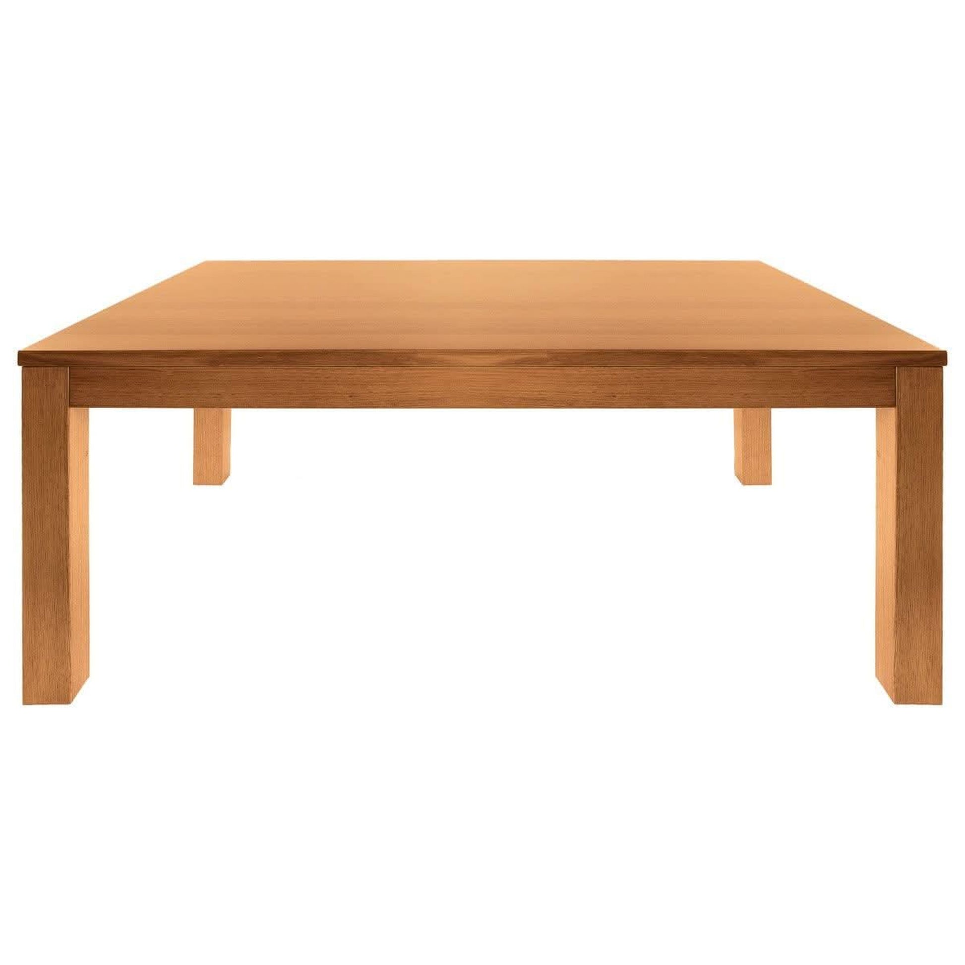 Anya Solid Tassie Oak Dining Table in Wheat, 210cm - Chocolate Wood