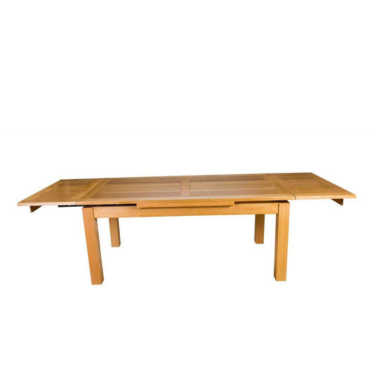 ANYA SOLID VICTORIAN ASH SIDE EXTENSION DINING TABLE 150-250CM WHEAT - MyChocolateWood