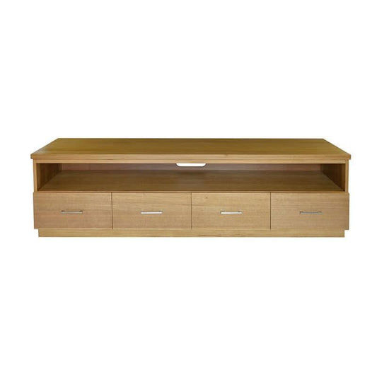 ANYA SOLID VICTORIAN ASH TV/ENTERTAINMENT UNIT ETU 4 DRAWERS - WHEAT 180CM - MyChocolateWood