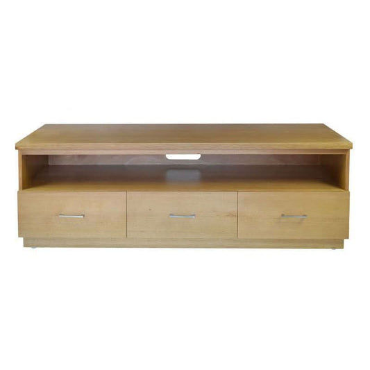 ANYA SOLID VICTORIAN ASH TV UNIT 3 DRAWERS IN WHEAT 160CM - MyChocolateWood