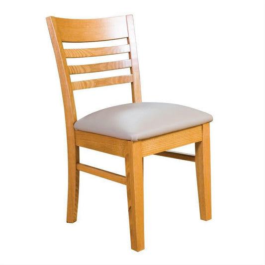 Anya Solid Tassie Oak Dining Set in Wheat, 150cm + 6 Chairs - Chocolate Wood