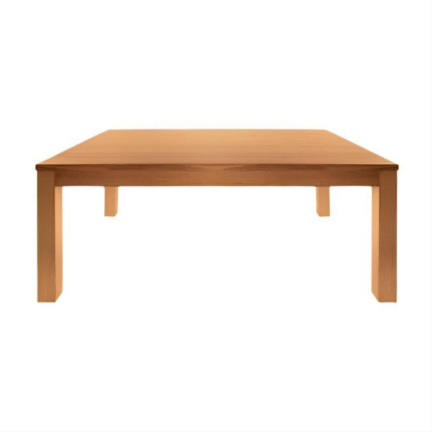 Anya Solid Tassie Oak Dining Set in Wheat, 210cm + 8 Chairs - Chocolate Wood