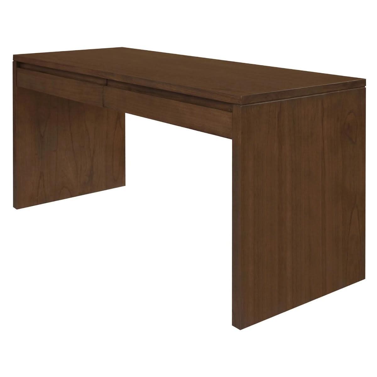 Apollo Solid Mindi Timber 2-Drawer Writing Desk 150cm in Walnut - Chocolate Wood