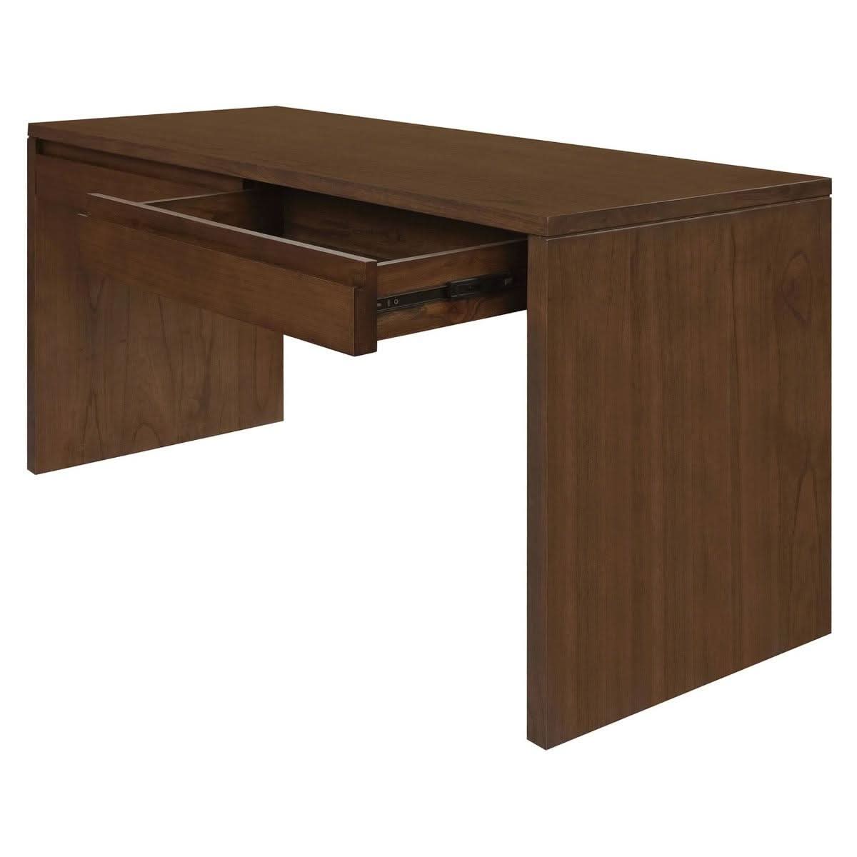 Apollo Solid Mindi Timber 2-Drawer Writing Desk 150cm in Walnut - Chocolate Wood