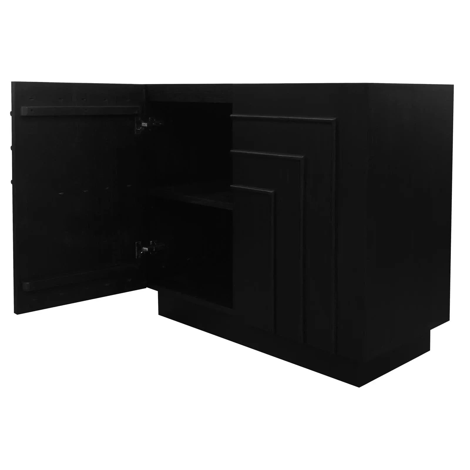 Apollo Solid Mindi Timber 2-Door Buffet / Sideboard 95cm in Black - Chocolate Wood