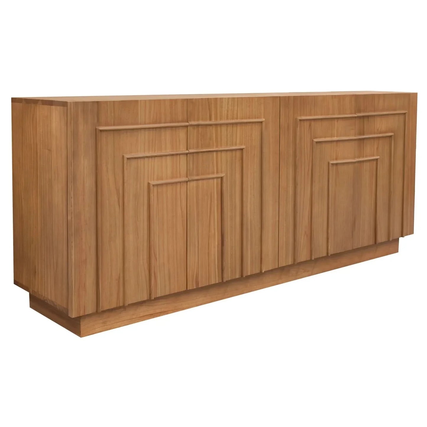 Apollo Solid Mindi Timber 4-Door Buffet / Sideboard 190cm in Almond - Chocolate Wood