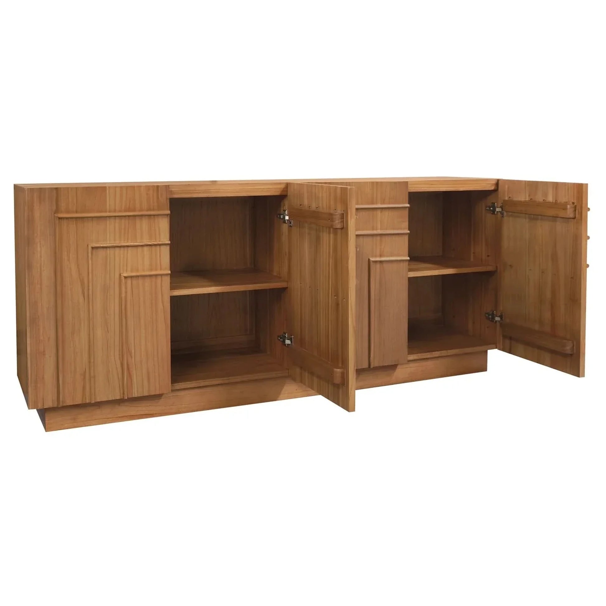 Apollo Solid Mindi Timber 4-Door Buffet / Sideboard 190cm in Almond - Chocolate Wood