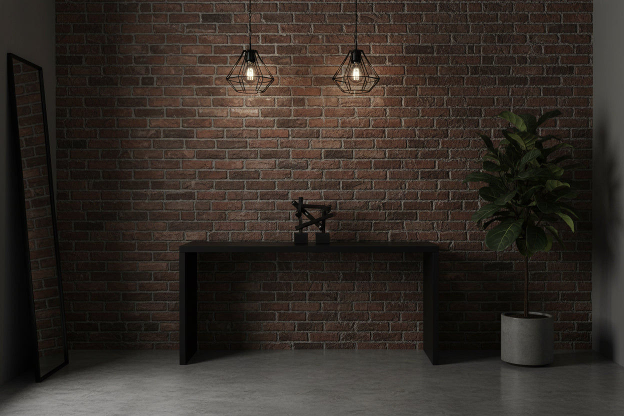 Apollo Solid Mindi Timber Console Table / Hall Table 150cm in Black - Chocolate Wood