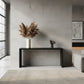 Apollo Solid Mindi Timber Console Table / Hall Table 150cm in Black - Chocolate Wood