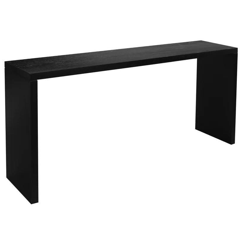 Apollo Solid Mindi Timber Console Table / Hall Table 150cm in Black - Chocolate Wood