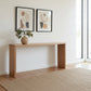 Apollo Solid Mindi Timber Console Table / Hall Table 150cm in Natural - Chocolate Wood