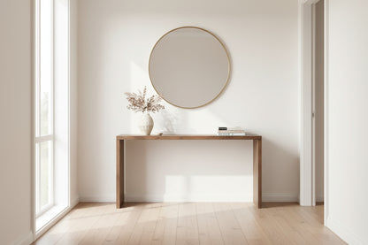APOLLO WHITE CEDAR CONSOLE TABLE/HALL TABLE - WALNUT - MyChocolateWood