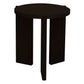 APOLLO WHITE CEDAR ROUND SIDE TABLE BLACK - MyChocolateWood