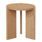 Apollo Solid Mindi Timber Round Side Table in Natural - Chocolate Wood