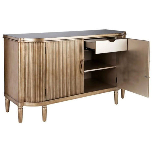 ARIELLE 2 DOOR BUFFET IN ANTIQUE GOLD 140CM - MyChocolateWood