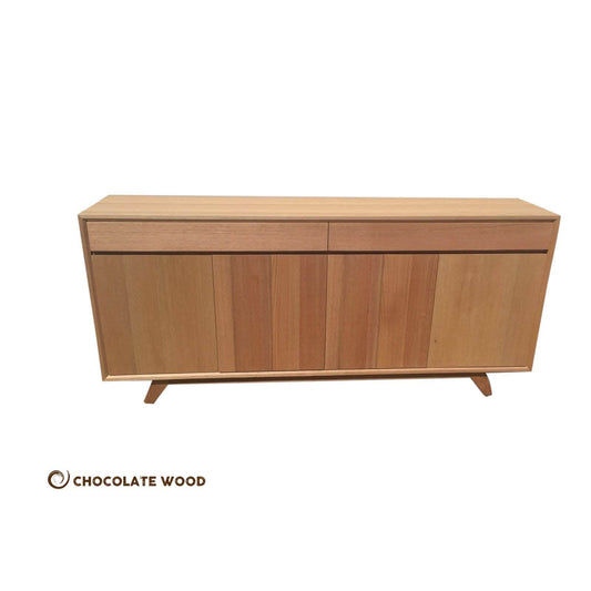 ARTARMON MADE TO ORDER 2 DRAWERS 4 DOORS TASSIE OAK BUFFET IN RETRO STYLE  - MyChocolateWood