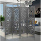 ASHE DECORATIVE MANGO WOOD SCREEN/ROOM DIVIDER DARK GREY - MyChocolateWood