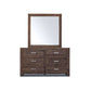 ASHGAR QUEEN SIZE BED + DRESSER + MIRROR + 2 X BEDSIDE TABLES IN GREY STONE PACKAGE DEAL - MyChocolateWood