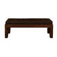 ASHMORE SOLID MAHOGANY TIMBER DOUBLE BENCH WITH GENUINE LEATHER SEAT - MyChocolateWood