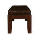ASHMORE SOLID MAHOGANY TIMBER DOUBLE BENCH WITH GENUINE LEATHER SEAT - MyChocolateWood