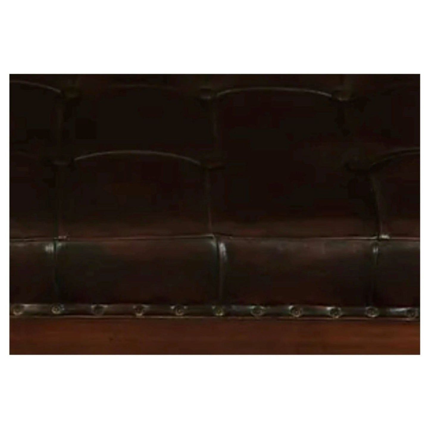 ASHMORE SOLID MAHOGANY TIMBER DOUBLE BENCH WITH GENUINE LEATHER SEAT