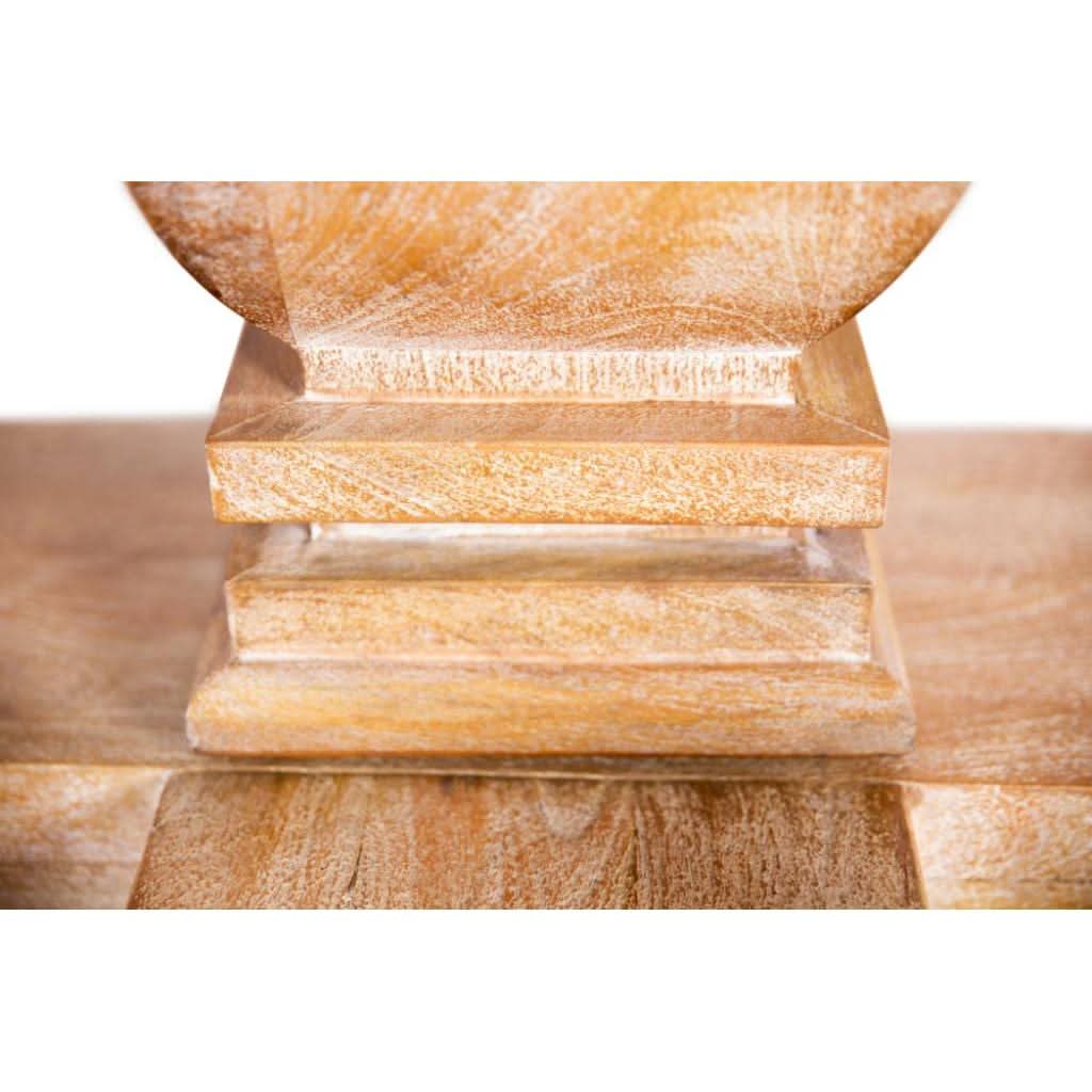 ASTI MANGO WOOD ROUND PEDESTAL DINING TABLE 135CM + 6 MELROSE CROSS BACK DINING CHAIRS IN NATURAL - PACKAGE DEAL - MyChocolateWood