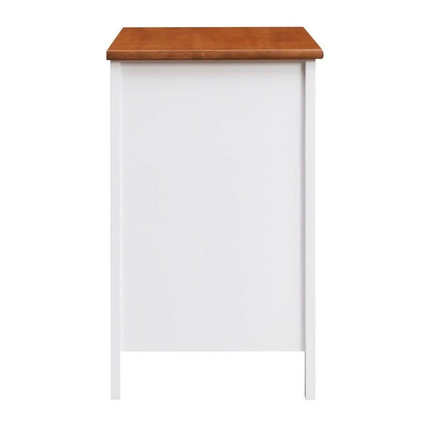 ASTLEY HAMPTONS LOOK 4-DRAWER TALLBOY 4-DRAWER CHEST OF DRAWERS WHITE /MID BROWN