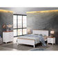 ASTLEY HAMPTONS LOOK QUEEN BED WHITE/MID BROWN - MyChocolateWood