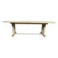 Lamia Recycled Elm Trestle Dining Table 240cm - Chocolate Wood