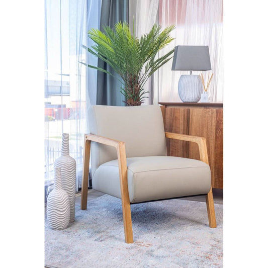 ATTICUS CONTEMPORARY BUFFALO LEATHER ARMCHAIR IN WHEAT - MyChocolateWood