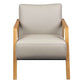 ATTICUS CONTEMPORARY BUFFALO LEATHER ARMCHAIR IN WHEAT - MyChocolateWood