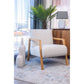 ATTICUS CONTEMPORARY FABRIC ARMCHAIR IN BEIGE - MyChocolateWood