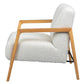 ATTICUS CONTEMPORARY FABRIC ARMCHAIR IN BEIGE - MyChocolateWood