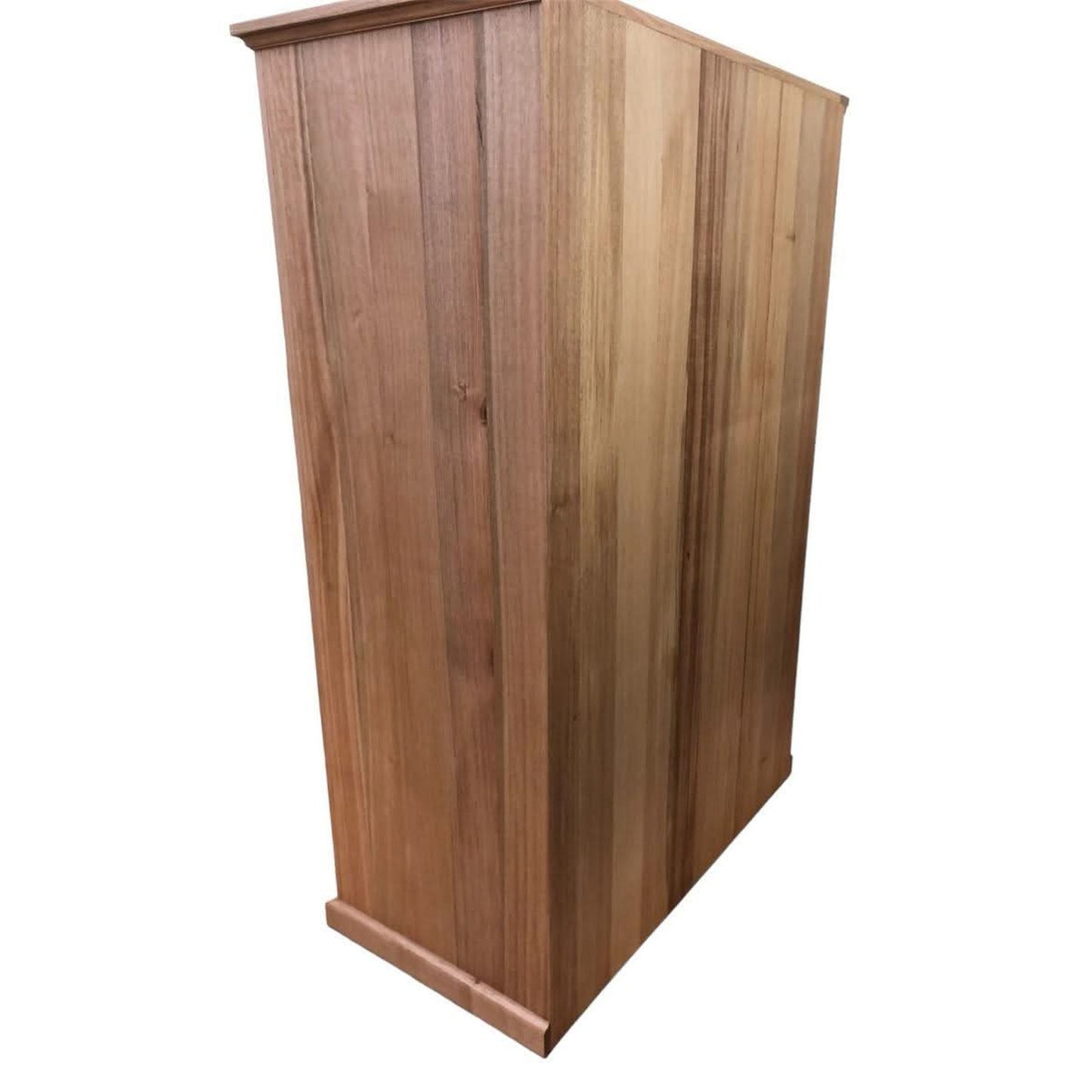 AUSTRALIAN CUSTOM-MADE FELIX SLIDING DOORS WARDROBE HANGING SPACE IN TASSIE OAK
