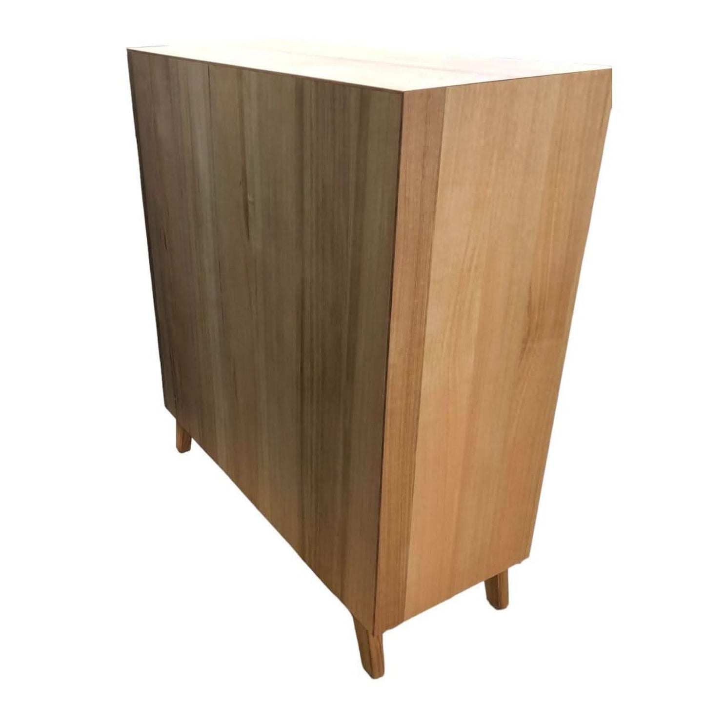 AUSTRALIAN CUSTOM-MADE LENNIE RETRO STYLE SLIDING DOORS CABINET IN TASSIE OAK