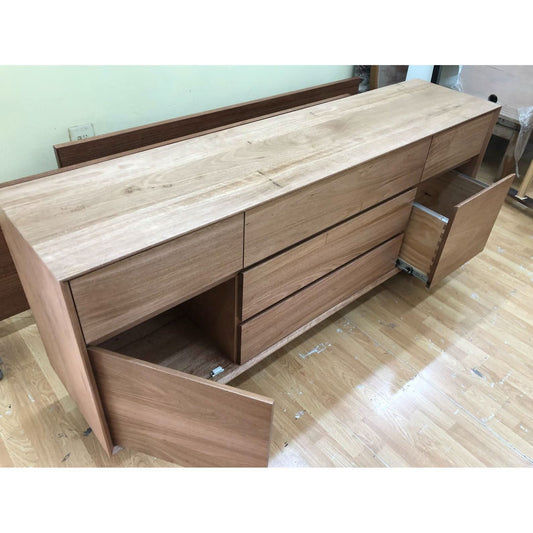 AUSTRALIAN CUSTOM-MADE MONACO SIDEBOARD WITH A FILING CABINET (5 DRAWERS + 1 FILING CABINET + 1 DOOR) - MyChocolateWood