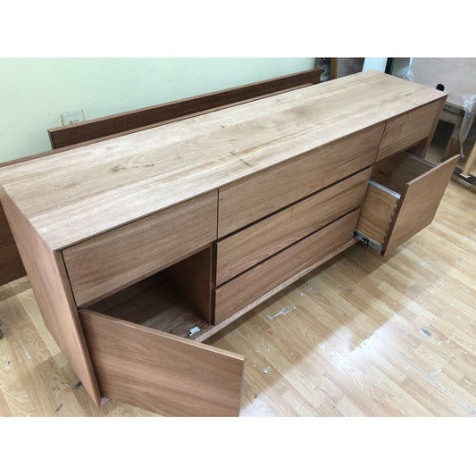 AUSTRALIAN CUSTOM-MADE MONACO SIDEBOARD WITH A FILING CABINET (5 DRAWERS + 1 FILING CABINET + 1 DOOR)