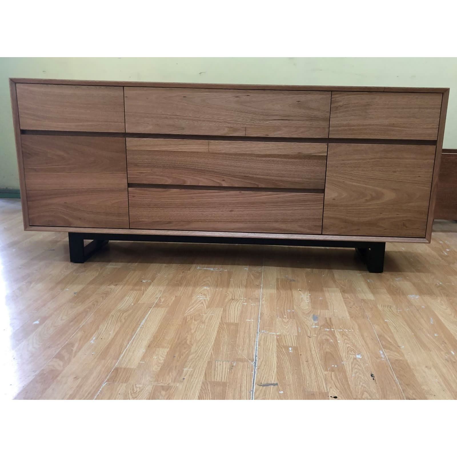 AUSTRALIAN CUSTOM-MADE MONACO SIDEBOARD WITH A FILING CABINET (5 DRAWERS + 1 FILING CABINET + 1 DOOR)  - MyChocolateWood