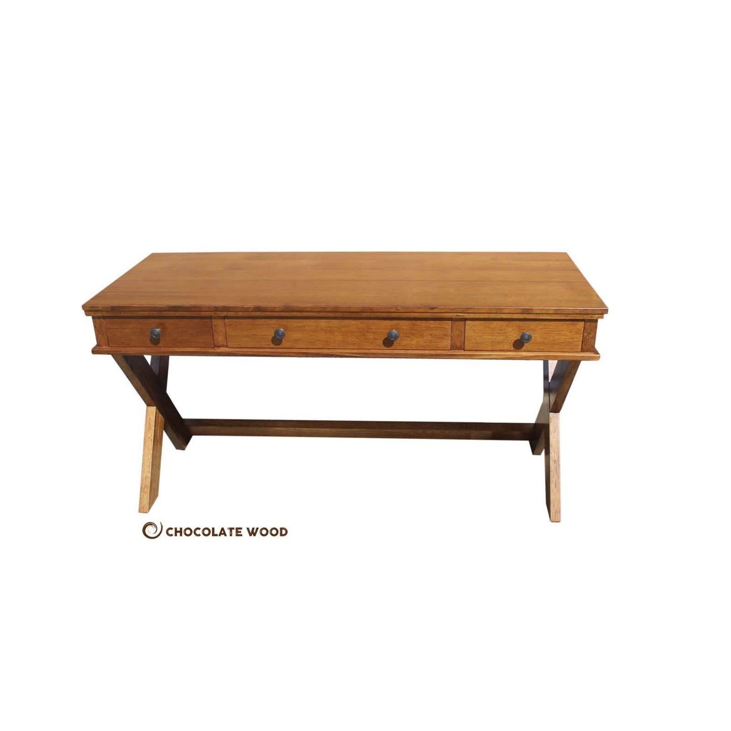 AVALON CUSTOM MADE TASSIE OAK DESK IN LIGHT HONEY OAK 150CM - MyChocolateWood
