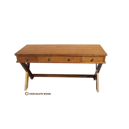 AVALON CUSTOM MADE TASSIE OAK DESK IN LIGHT HONEY OAK 150CM - MyChocolateWood