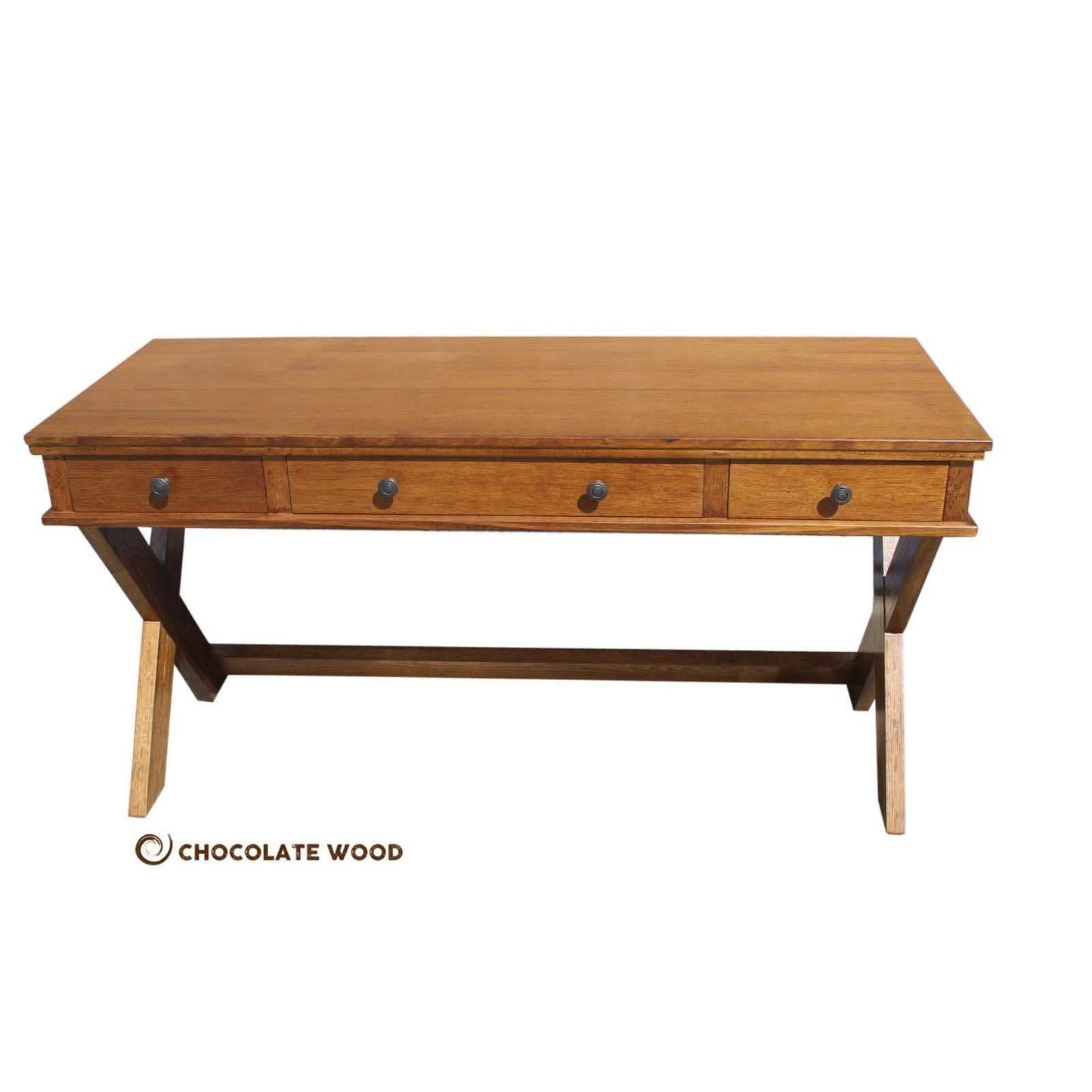 AVALON CUSTOM MADE TASSIE OAK DESK IN LIGHT HONEY OAK 150CM - MyChocolateWood