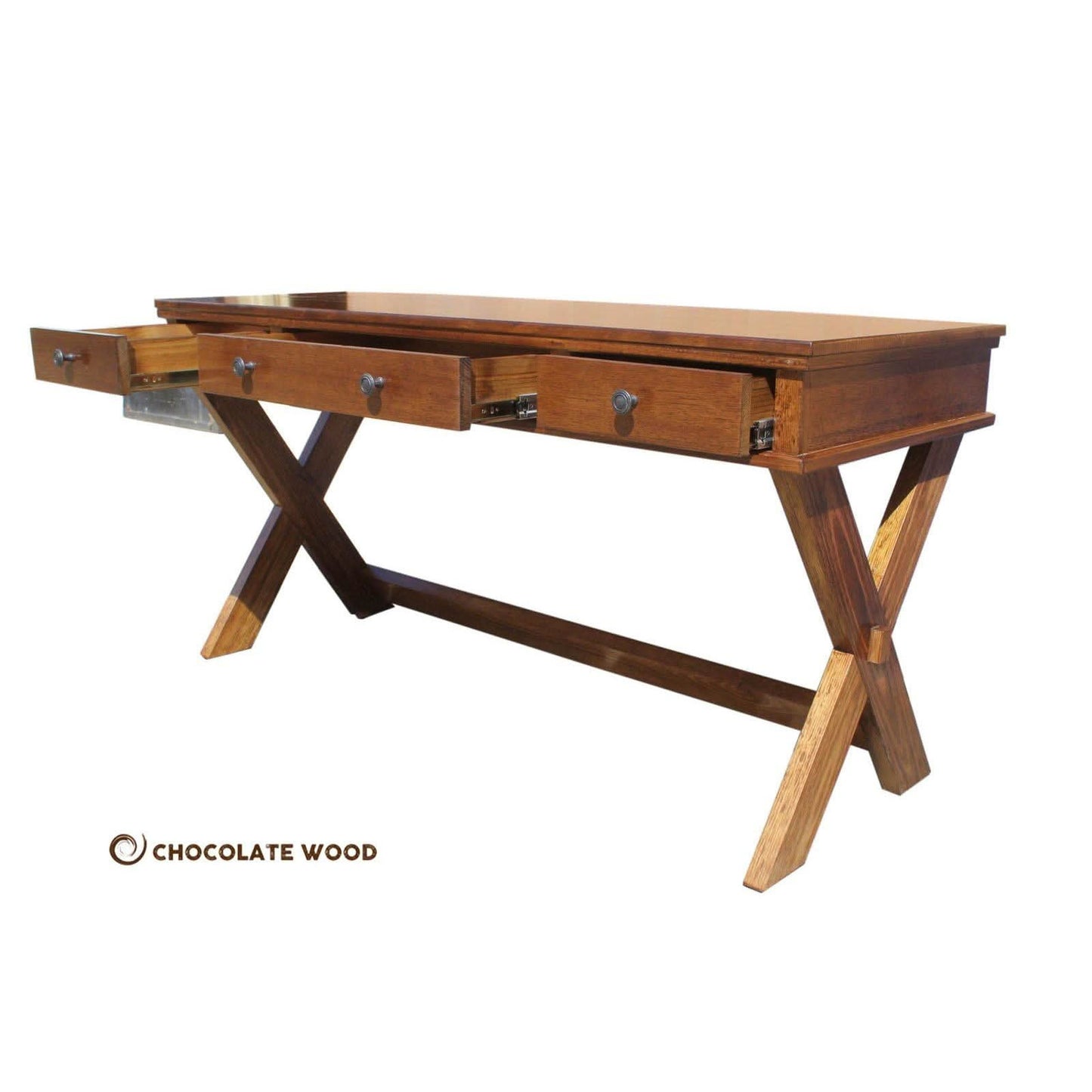 AVALON CUSTOM MADE TASSIE OAK DESK IN LIGHT HONEY OAK 150CM