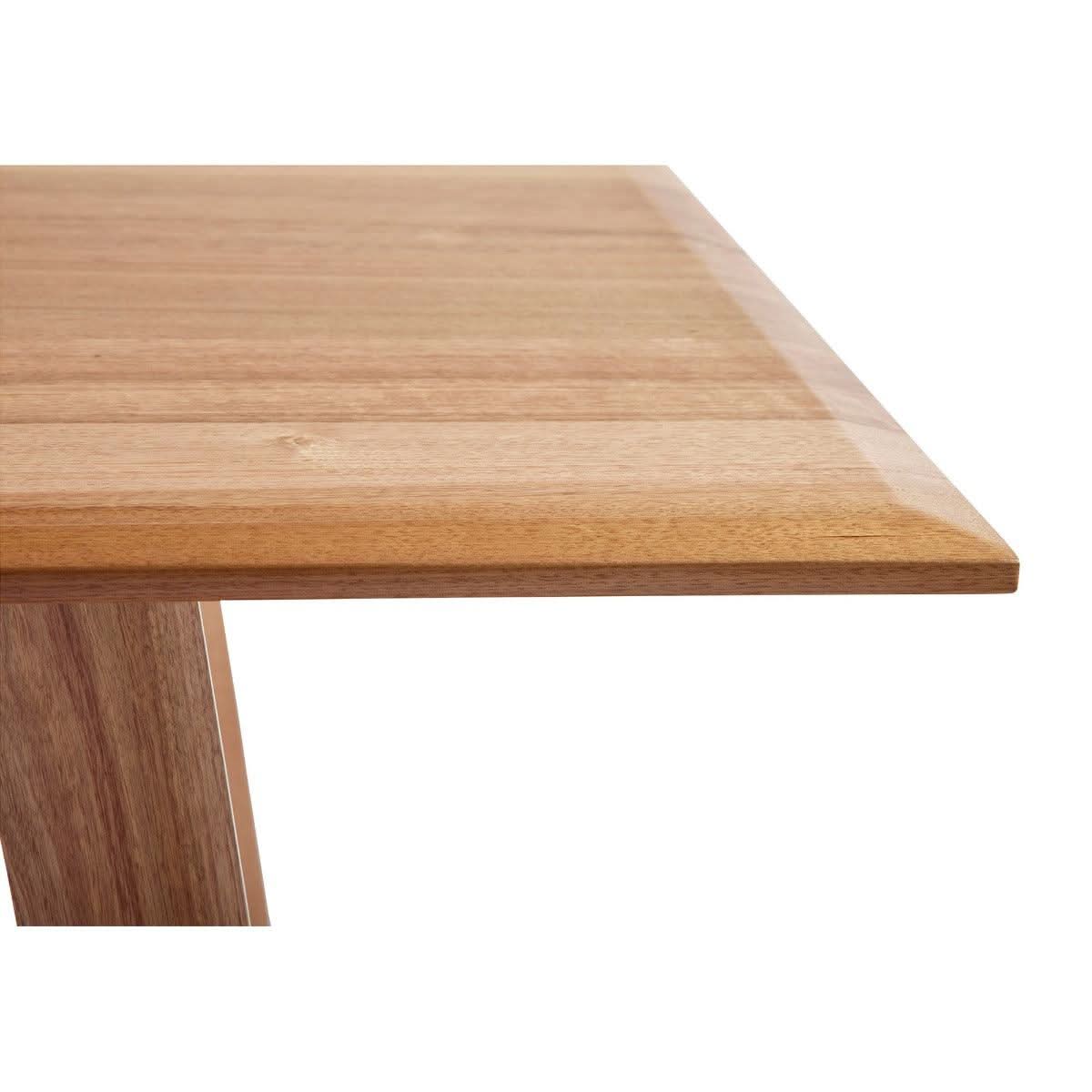 Natural wood Avalon dining table by MyChocolateWood, 210cm length, showcasing smooth finish and sturdy design.
