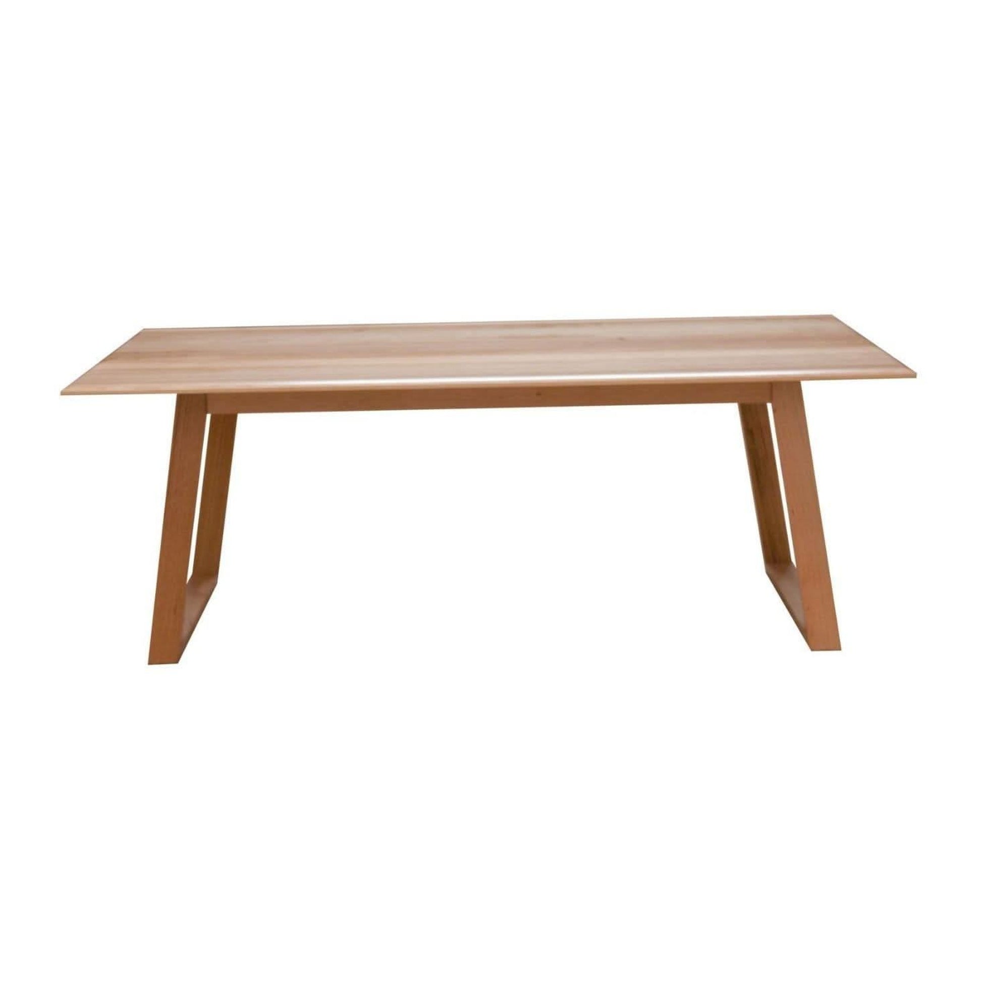 Avalon Solid Tassie Oak Dining Table, 240cm - Chocolate Wood