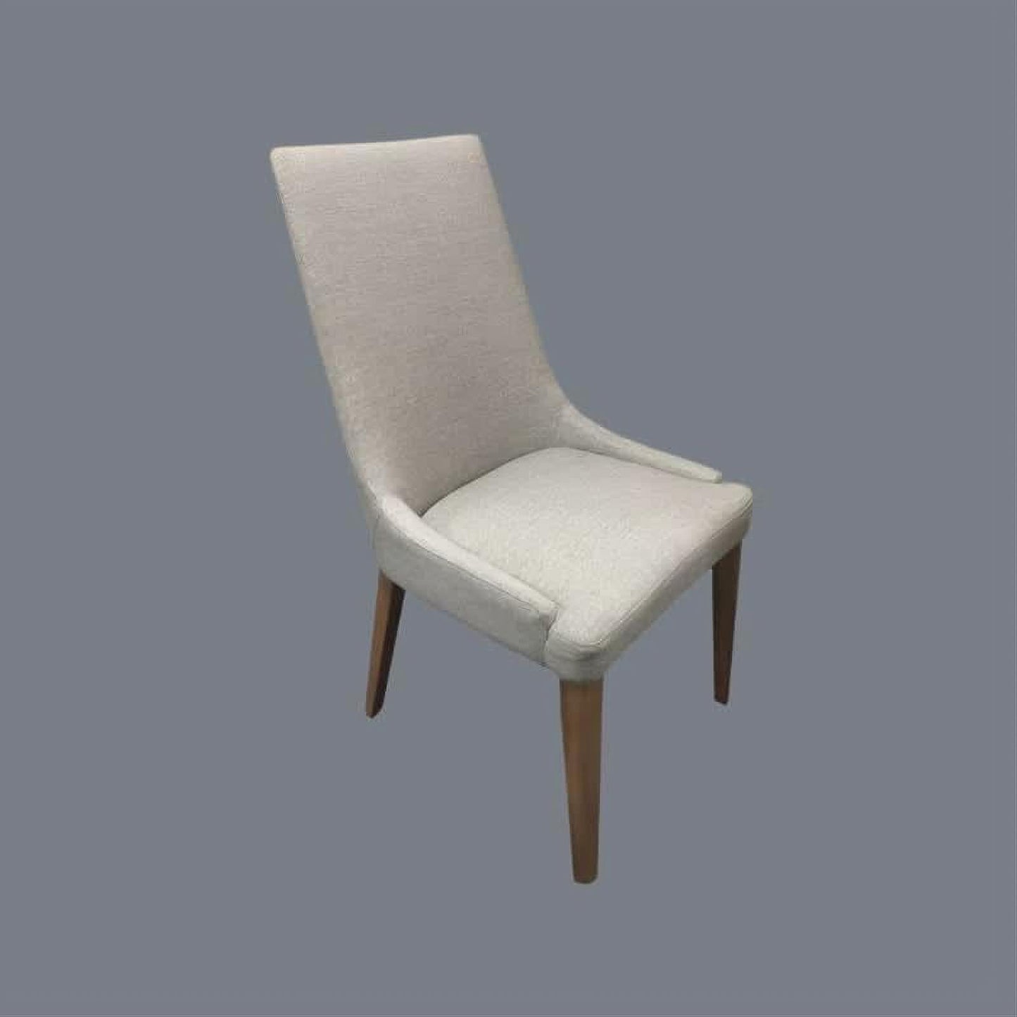 Avalon Fabric Dining Chair in Taupe - Chocolate Wood