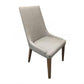 Avalon Fabric Dining Chair in Taupe - Chocolate Wood