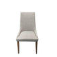 Avalon Fabric Dining Chair in Taupe - Chocolate Wood