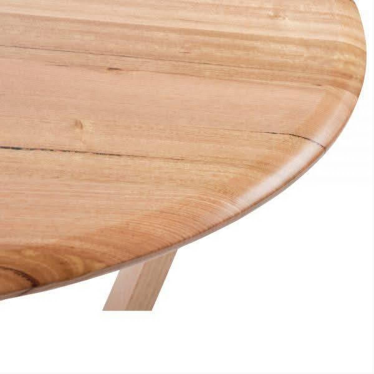 MyChocolateWood Avalon solid Tasmanian oak round lamp table, 60cm diameter, featuring natural wood grain and smooth finish.