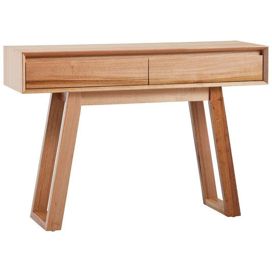 Avalon solid Tassie oak hall table or console table by MyChocolateWood, 120cm long, with sleek wooden finish and sturdy design.