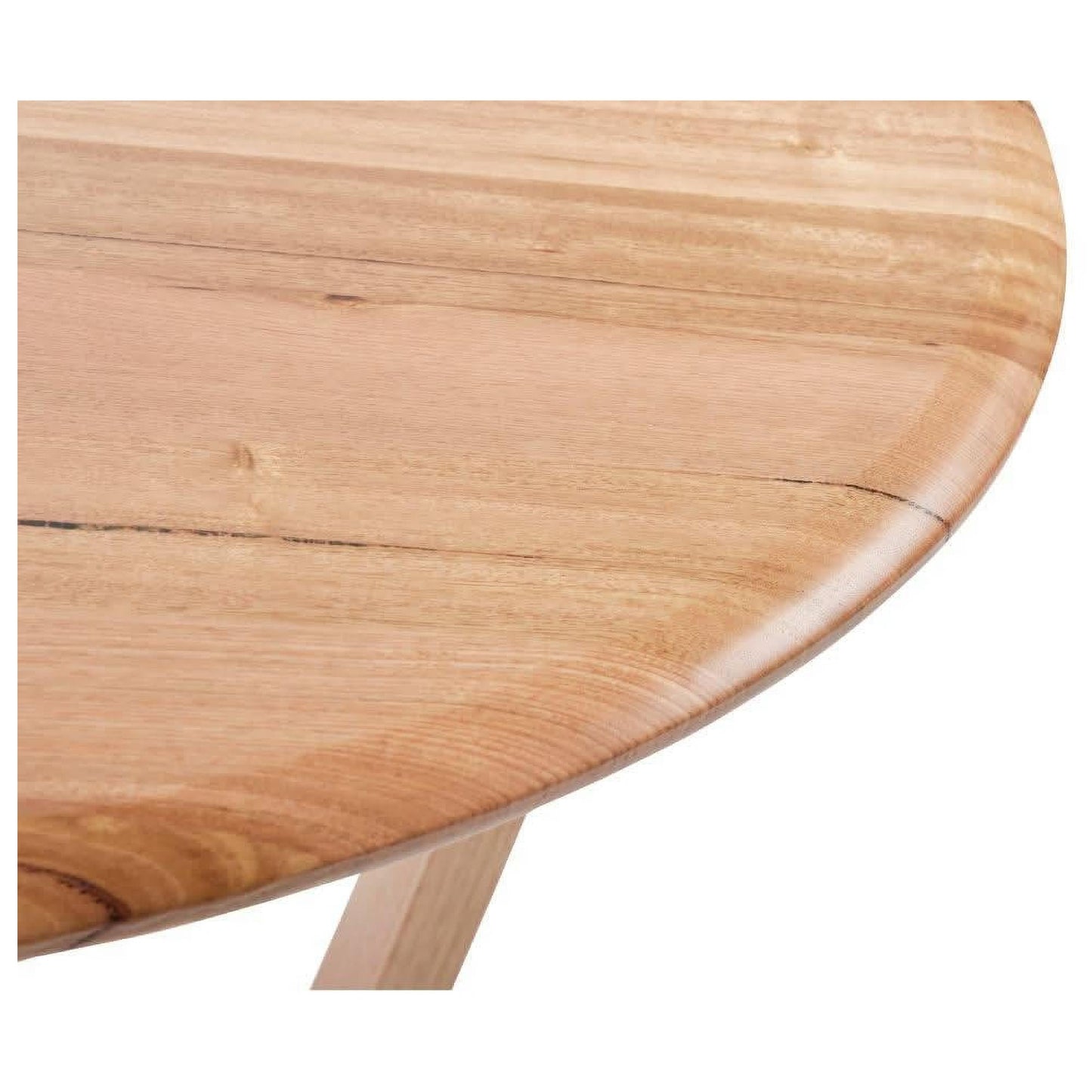 Avalon Solid Tassie Oak Round Dining Table, 120cm - Chocolate Wood